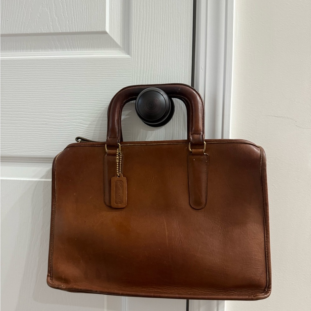 Coach Men's Leather Briefcase Brown